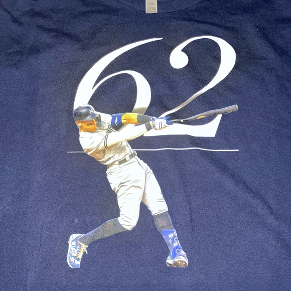 Aaron Judge Commemorative “62” Home-run Season T-Shirt: 4XL: New York Yankees - Picture 2 of 3